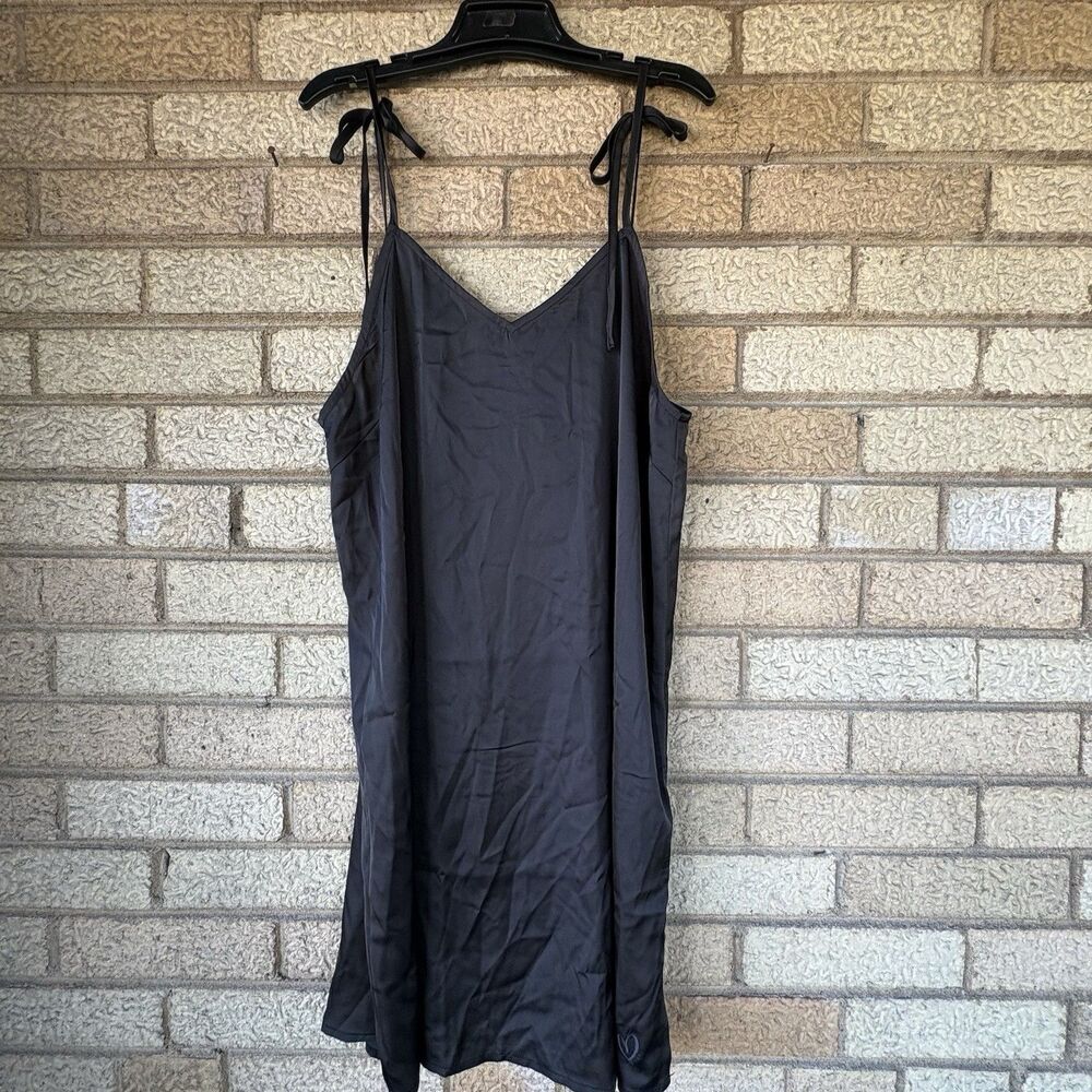 Miss To Mrs Women's Black Slip Dress Size S Polyester/Spandex Adjustable Straps